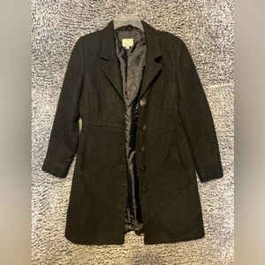 Black women’s light  pea Coat Size Medium mid length
